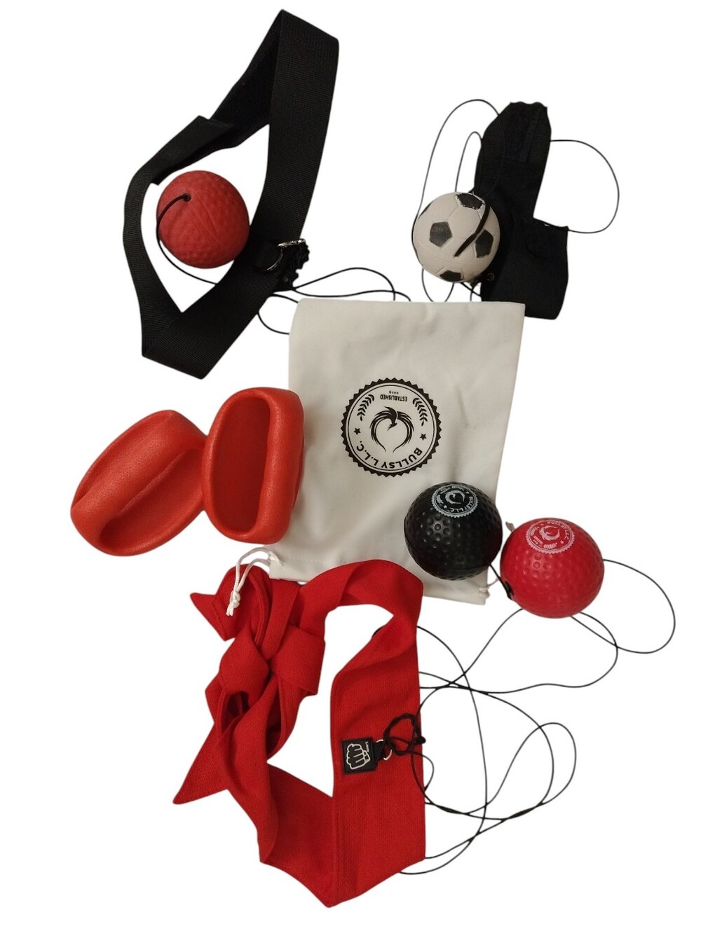 Kids Boxing Reflex Balls, Knuckle Cover Grips, Speed Hand Eye Coord Training